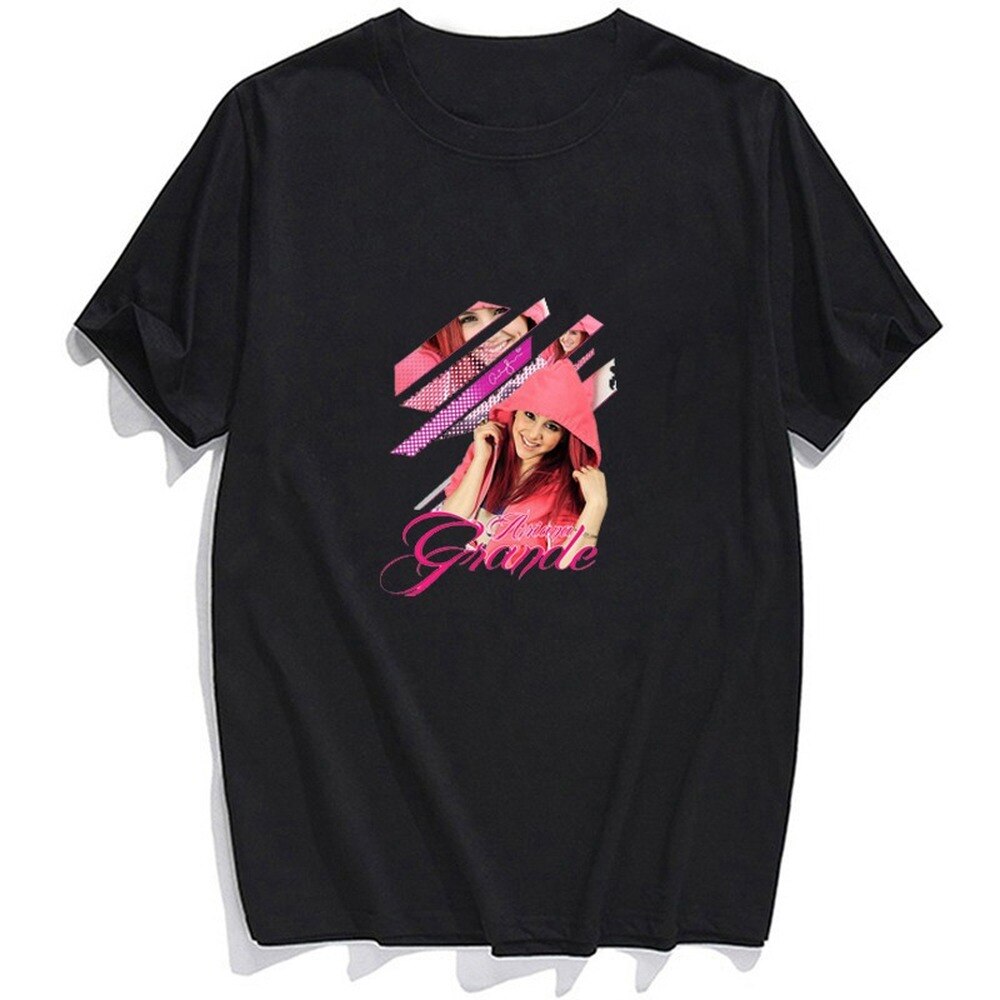 Cotton T shirt Fashion Brands Singer Ariana Grande Cotton Short Sleeve Harajuku T shirt Mens Woman 1 - Ariana Grande Store